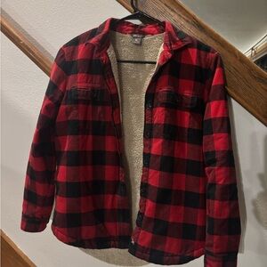 Eddie Bauer Women’s Plaid Sherpa-Lined Jacket